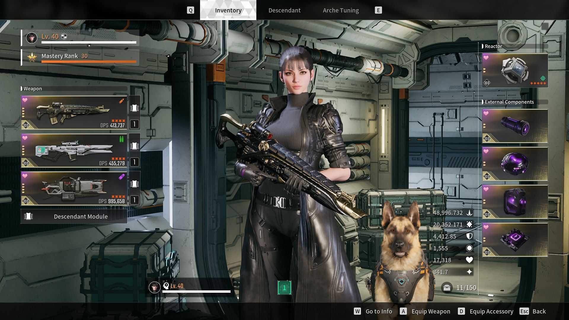 Nell with new weapons in The First Descendant (Image via Nexon)